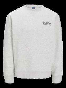 Sudadera de cuello redondo con backprint monocolor Jack & Jones Moonbean