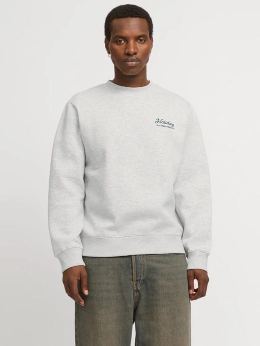 Sudadera de cuello redondo con backprint monocolor Jack & Jones Moonbean