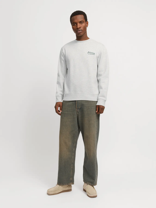 Sudadera de cuello redondo con backprint monocolor Jack & Jones Moonbean