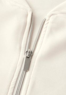 Sudadera de cuello redondo con cremallera Street One Off White