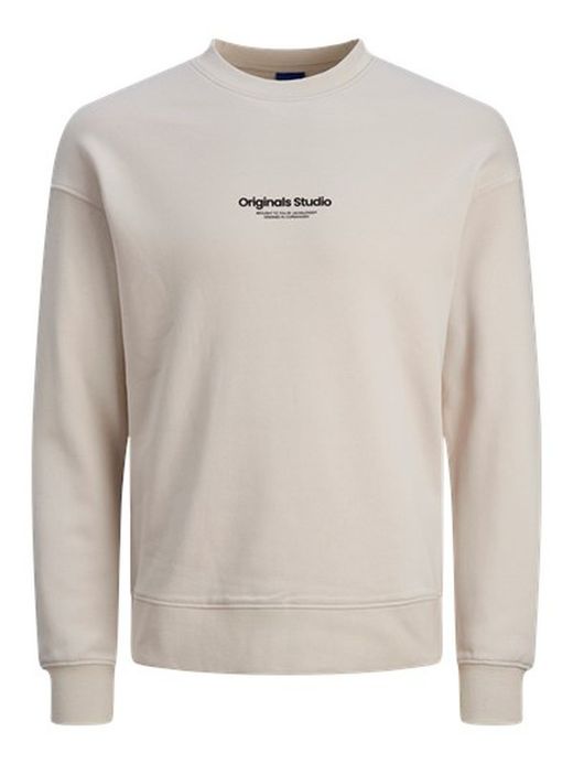Sudadera de cuello redondo con detalle branding engomado Jack & Jones Moonbean