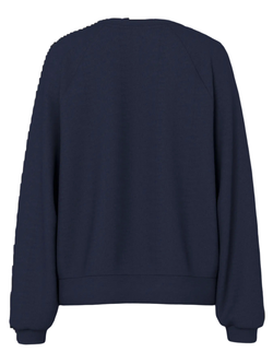 Sudadera de cuello redondo con detalle corazón Pieces Sky Captain