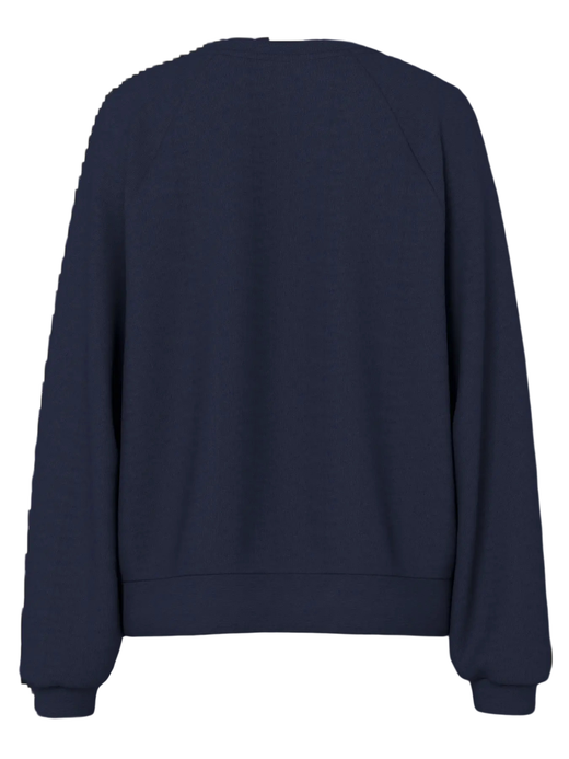 Sudadera de cuello redondo con detalle corazón Pieces Sky Captain