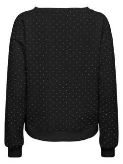 Sudadera de cuello redondo con detalle metalizado Only Black