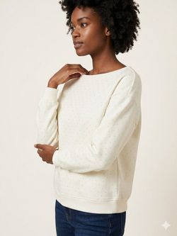 Sudadera de cuello redondo con detalle metalizado Only Cloud Dancer