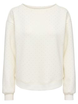 Sudadera de cuello redondo con detalle metalizado Only Cloud Dancer