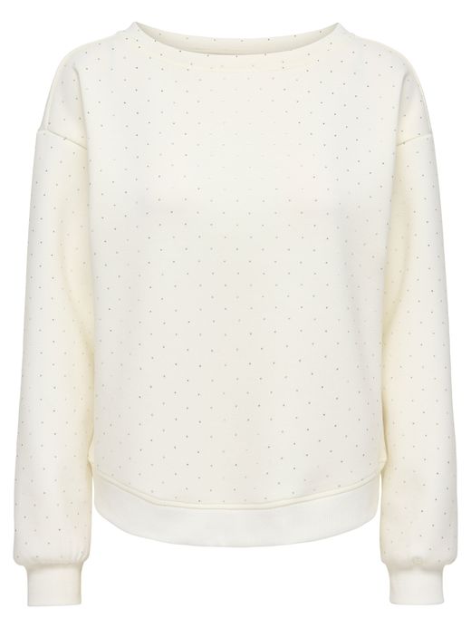 Sudadera de cuello redondo con detalle metalizado Only Cloud Dancer