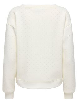 Sudadera de cuello redondo con detalle metalizado Only Cloud Dancer