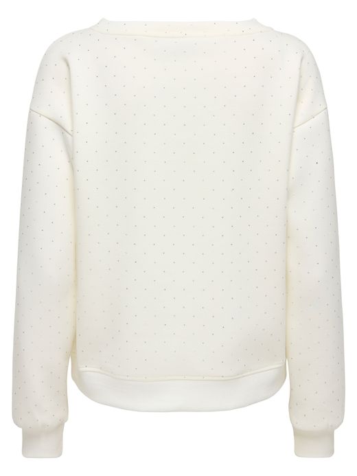 Sudadera de cuello redondo con detalle metalizado Only Cloud Dancer