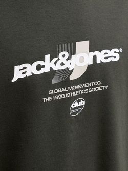 Sudadera de cuello redondo con lestras branding Jack & Jones Peat