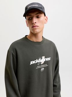 Sudadera de cuello redondo con lestras branding Jack & Jones Peat
