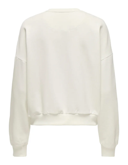 Sudadera de cuello redondo con logo lengua Only Cloud Dancer