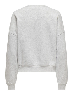 Sudadera de cuello redondo con logo lengua Only Light Grey Mela
