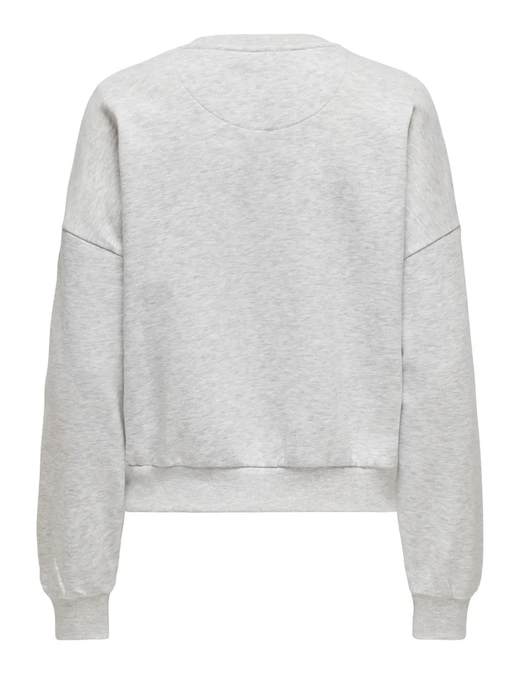 Sudadera de cuello redondo con logo lengua Only Light Grey Mela