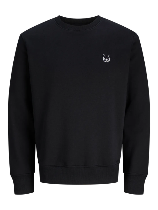Sudadera de cuello redondo con pequeño bordado en el pecho Jack & Jones Black