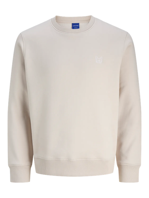 Sudadera de cuello redondo con pequeño bordado en el pecho Jack & Jones Moonbean