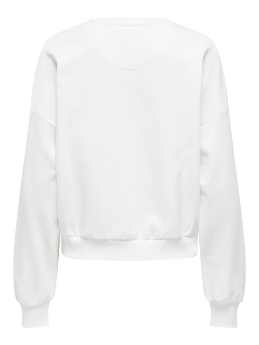 Sudadera de cuello redondo corazón Only Cloud Dancer