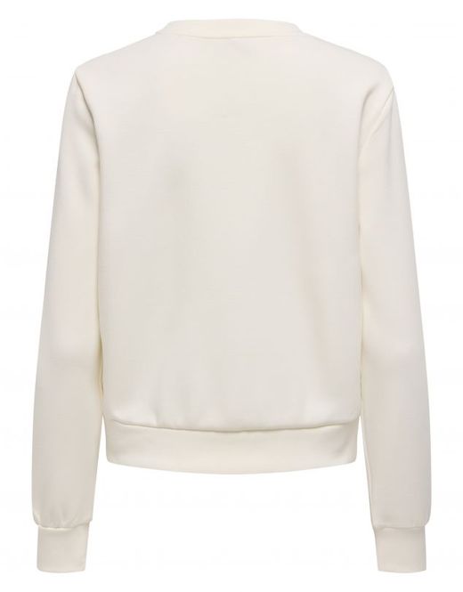 Sudadera de cuello redondo dibujo corazón Only Cloud Dancer