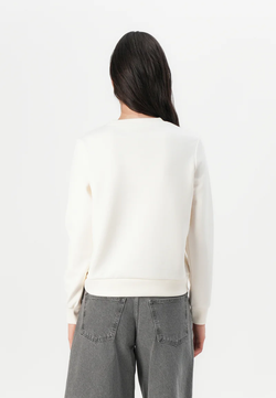 Sudadera de cuello redondo dibujo corazón Only Cloud Dancer