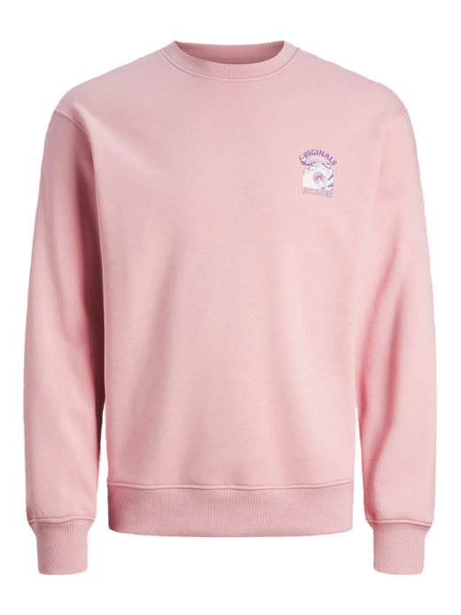 Sudadera de cuello redondo dibujos comics manga Jack & Jones Pink