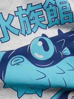 Sudadera de cuello redondo dibujos comics manga Jack & Jones White Melange