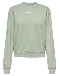 Sudadera de cuello redondo "Fame" Only Aqua Gray