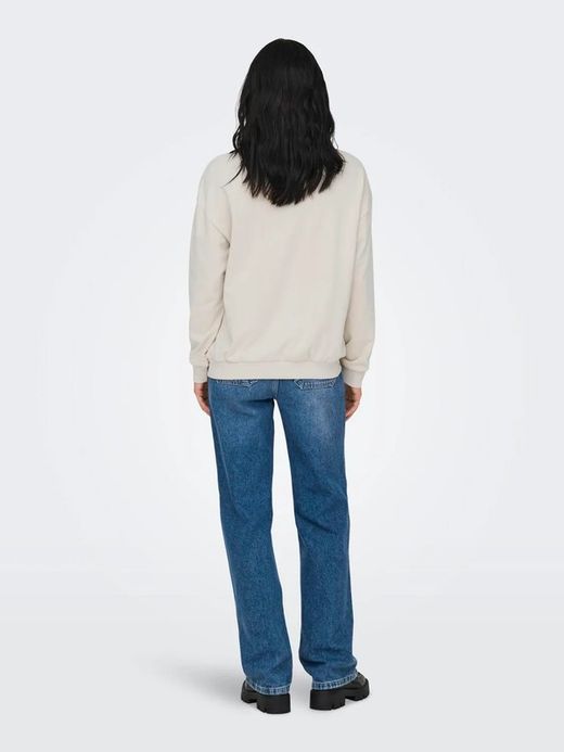 Sudadera de cuello redondo girls & sunglasses Only Pumice Stone