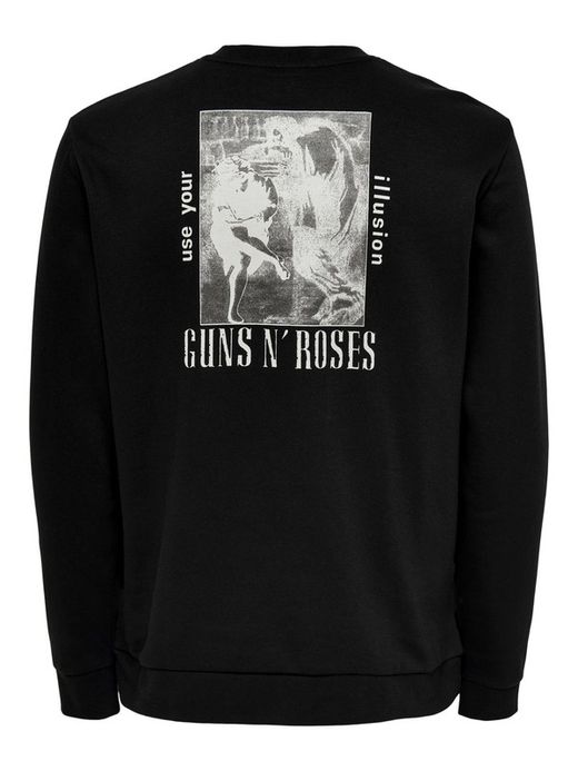 Sudadera de cuello redondo Guns n´Roses Only & Sons Black