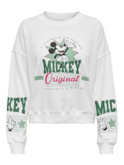 Sudadera de cuello redondo Mickey Only Bright White