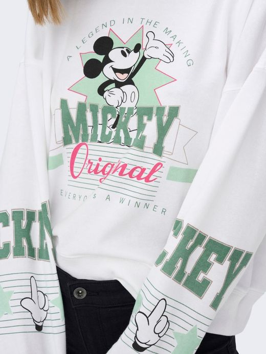 Sudadera de cuello redondo Mickey Only Bright White