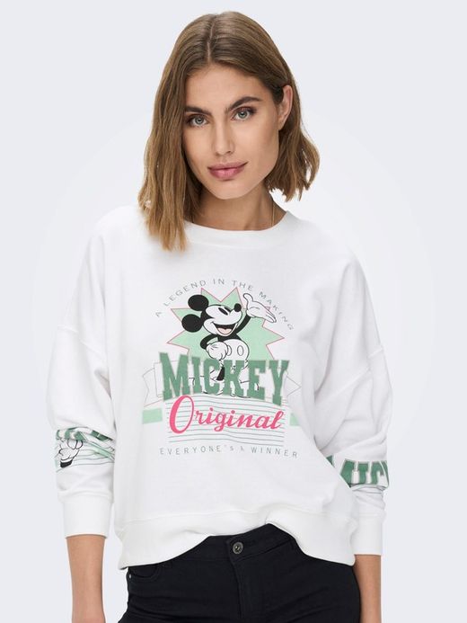 Sudadera de cuello redondo Mickey Only Bright White