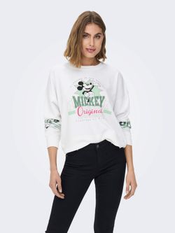 Sudadera de cuello redondo Mickey Only Bright White