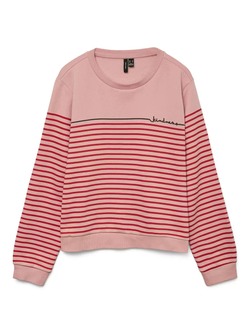Sudadera de cuello redondo rayas kindness Vero Moda Rose