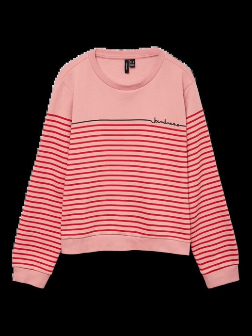 Sudadera de cuello redondo rayas kindness Vero Moda Rose