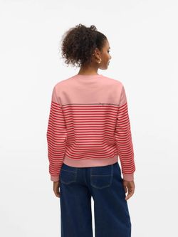 Sudadera de cuello redondo rayas kindness Vero Moda Rose