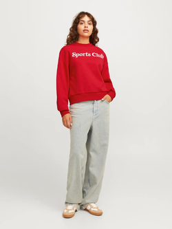 Sudadera de cuello redondo Sports club Jjxx High Risk Red