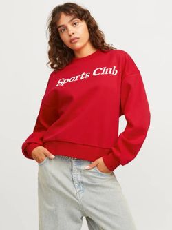 Sudadera de cuello redondo Sports club Jjxx High Risk Red