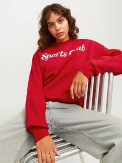 Sudadera de cuello redondo Sports club Jjxx High Risk Red