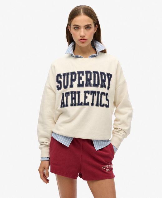 Sudadera de cuello redondo Superdry Athletics Superdry Desert Sage