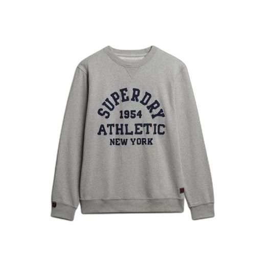 Sudadera de cuello redondo Superdry Athletics Superdry Light Grey Mela