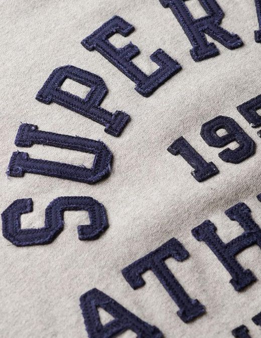 Sudadera de cuello redondo Superdry Athletics Superdry Light Grey Mela