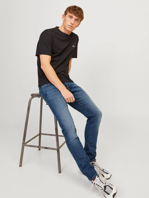 Tejano 5 bolsillos azul medio desgastado Jack & Jones Blue Denim