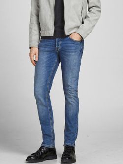 Tejano 5 bolsillos básico elástico Jack & Jones Blue Denim
