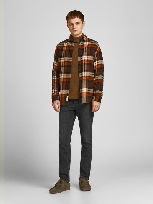 Tejano 5 bolsillos comfort negro Jack & Jones Black Denim