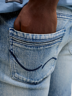 Tejano 5 bolsillos con efecto desgastado Jack & Jones Blue Denim