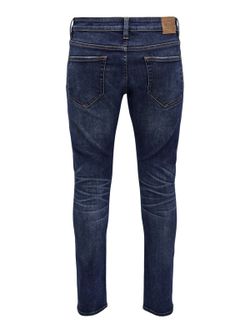 Tejano 5 bolsillos con pequeños rotos Only & Sons Dark Blue