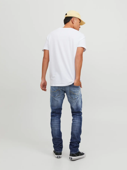 Tejano 5 bolsillos con rotos reparados Jack & Jones Blue Denim