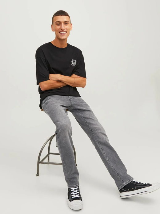 Tejano 5 bolsillos de aspecto desgastado Jack & Jones Black Denim