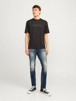 Tejano 5 bolsillos de aspecto desgastado Jack & Jones Blue Denim