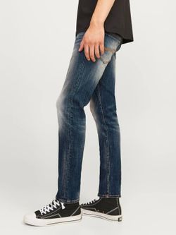Tejano 5 bolsillos de aspecto desgastado Jack & Jones Blue Denim
